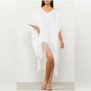 BCBGMAXAZRIA WHITE Zoe chic elegant beach cover-up